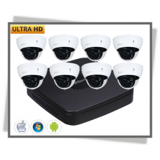 HDCVI Dahua 5MP Videoovervågning Ultra Dome Kamera Sæt 8